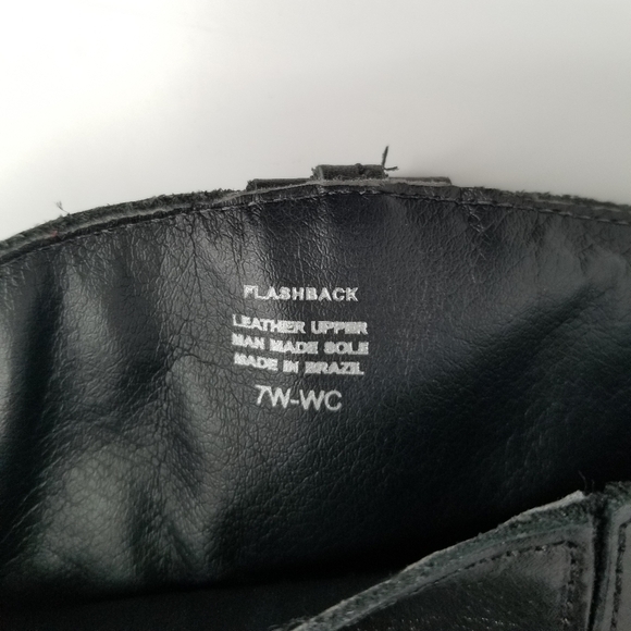 MATISSE NWOT Wide Calf Black Leather Moto Riding Boot with Back Zipper - Picture 9 of 9